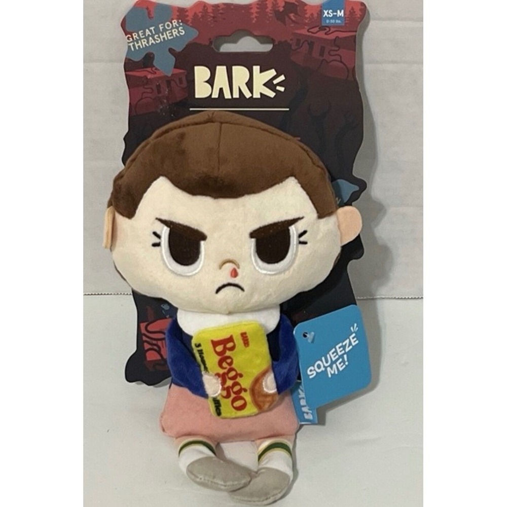 Bark Stranger Things Eleven Off-Leash Plush Dog Toy Squeaker Crinkle XS-M 0-50lb